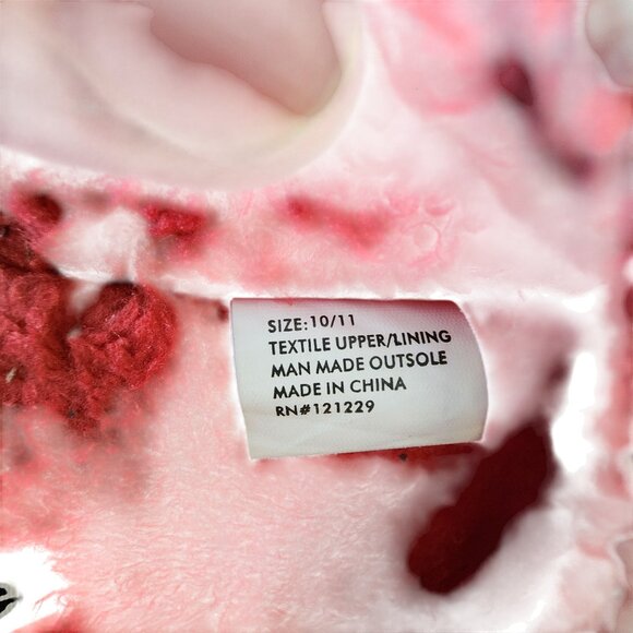 Kensie Womens Fuzzy Strawberry Print Indoor Slippers Size 10/11 - Picture 5 of 6